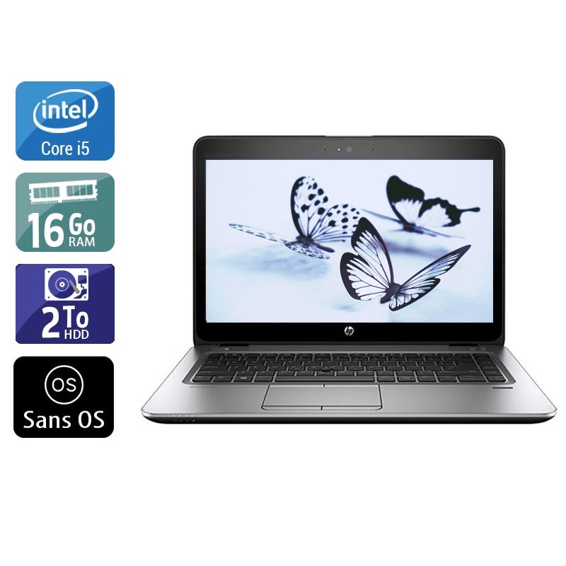 HP EliteBook 840 G3 i5 16Go RAM 2To HDD Sans OS