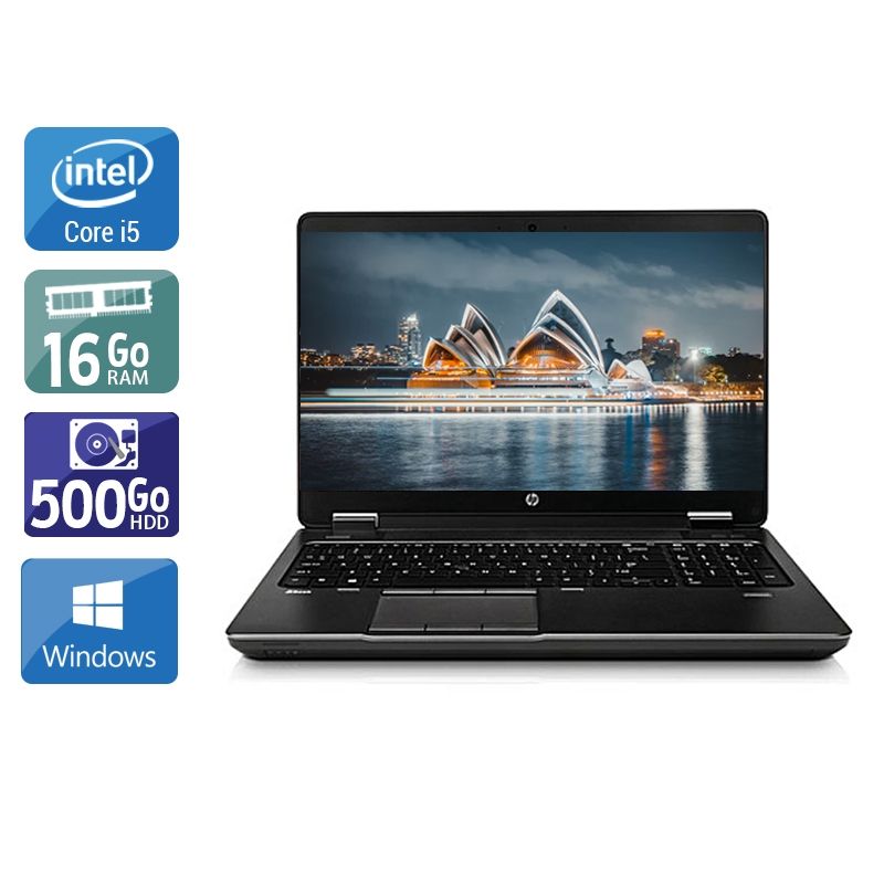 HP ZBook 15 G1 i5 16Go RAM 500Go HDD Windows 10