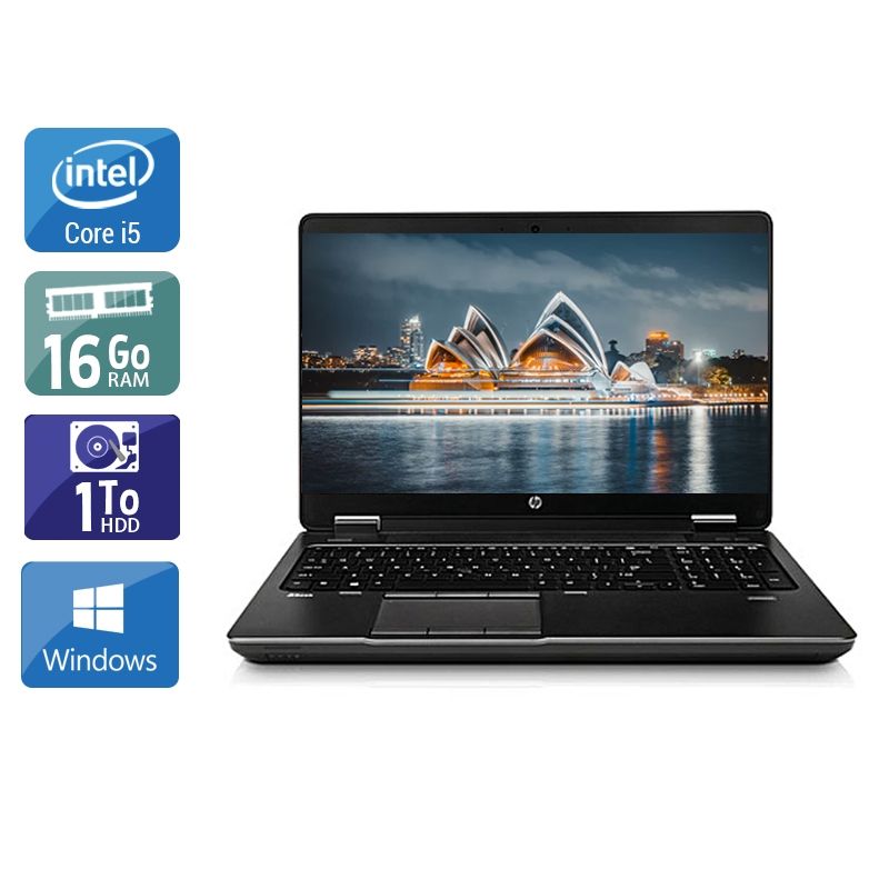 HP ZBook 15 G1 i5 16Go RAM 1To HDD Windows 10