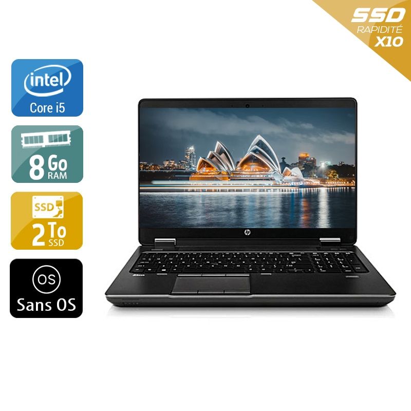 HP ZBook 15 G1 i5 8Go RAM 2To SSD Sans OS