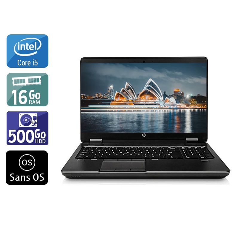 HP ZBook 15 G1 i5 16Go RAM 500Go HDD Sans OS