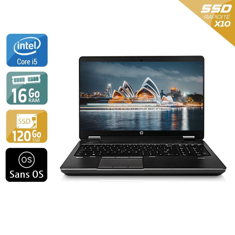 HP ZBook 15 G1 i5 16Go RAM 120Go SSD Sans OS
