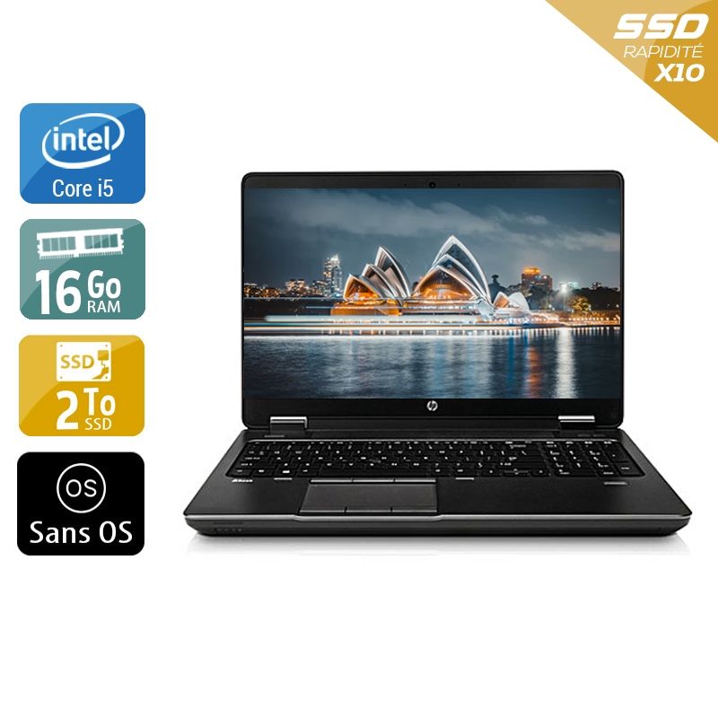 HP ZBook 15 G1 i5 16Go RAM 2To SSD Sans OS