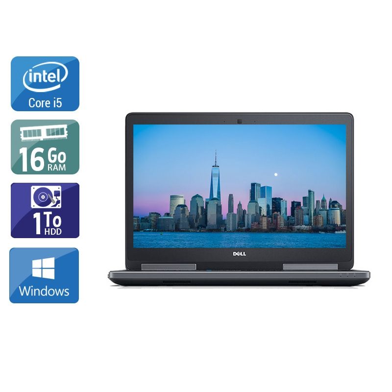 Dell Précision 7510 i5 16Go RAM 1To HDD Windows 10