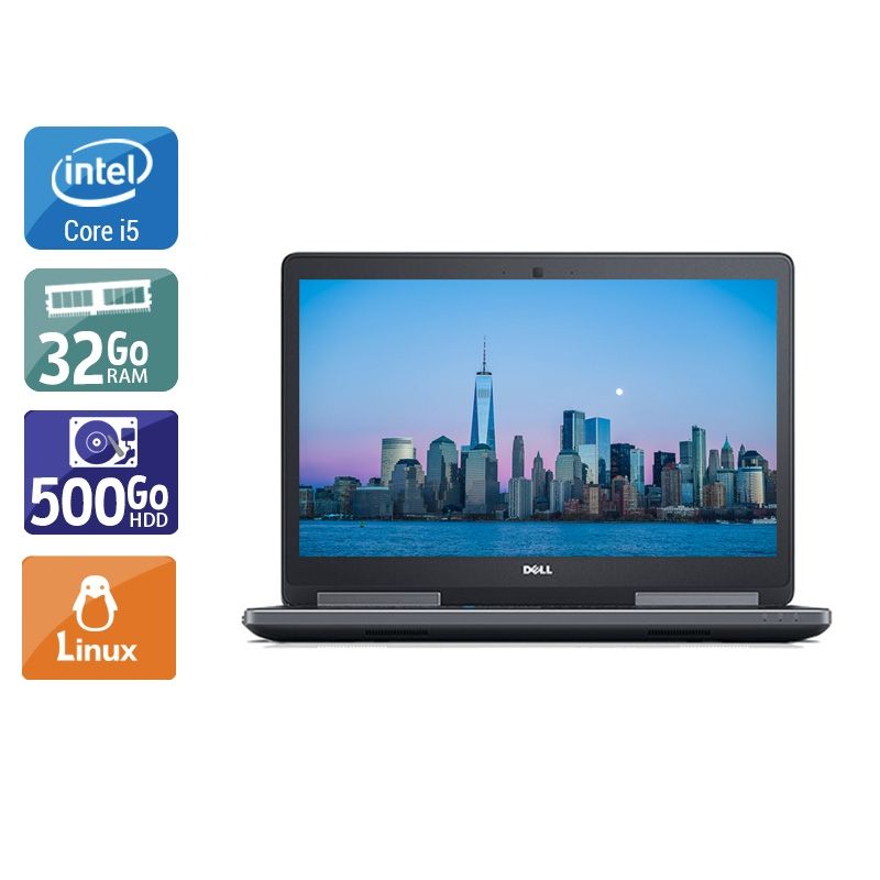 Dell Précision 7510 i5 32Go RAM 500Go HDD Linux