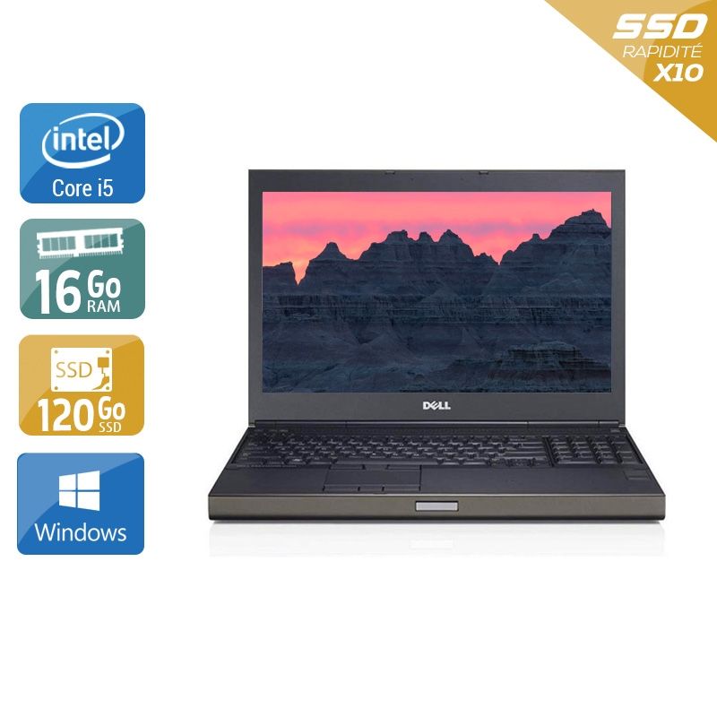 Dell Précision M4800 i5 16Go RAM 120Go SSD Windows 10