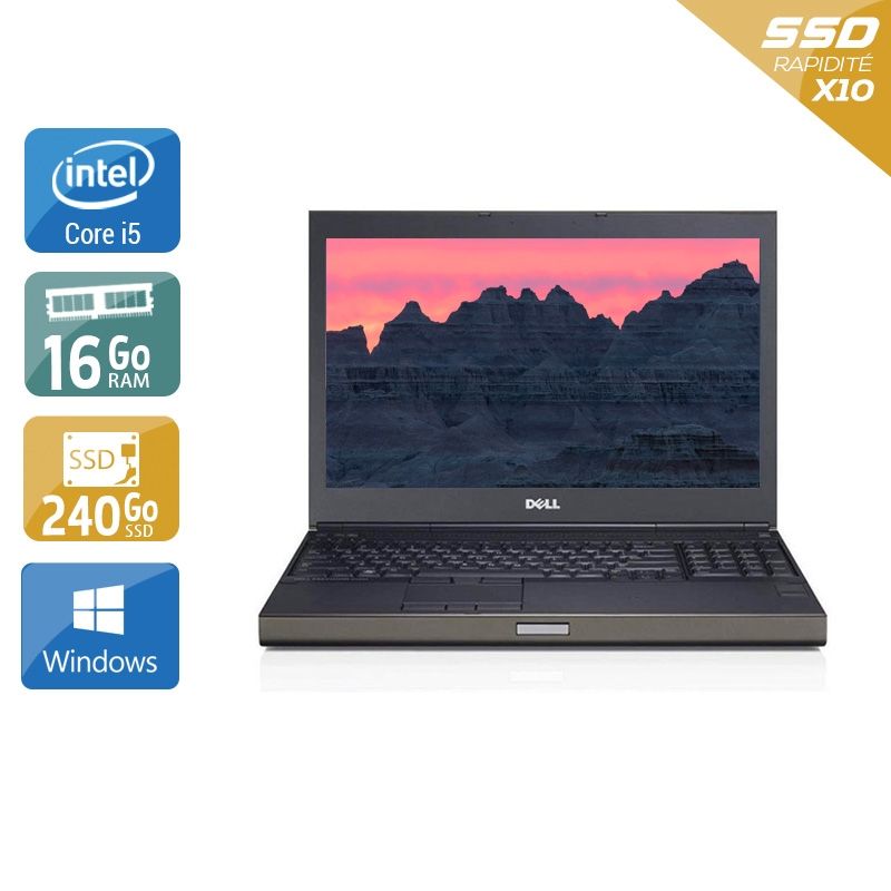 Dell Précision M4800 i5 16Go RAM 240Go SSD Windows 10