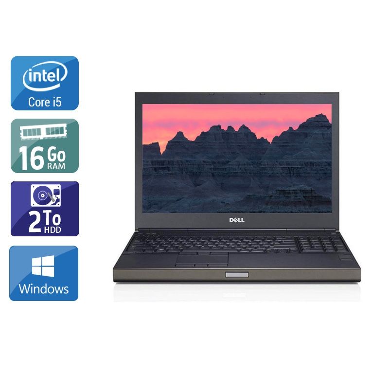 Dell Précision M4800 i5 16Go RAM 2To HDD Windows 10