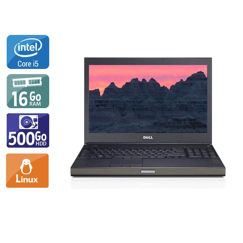 Dell Précision M4800 i5 16Go RAM 500Go HDD Linux