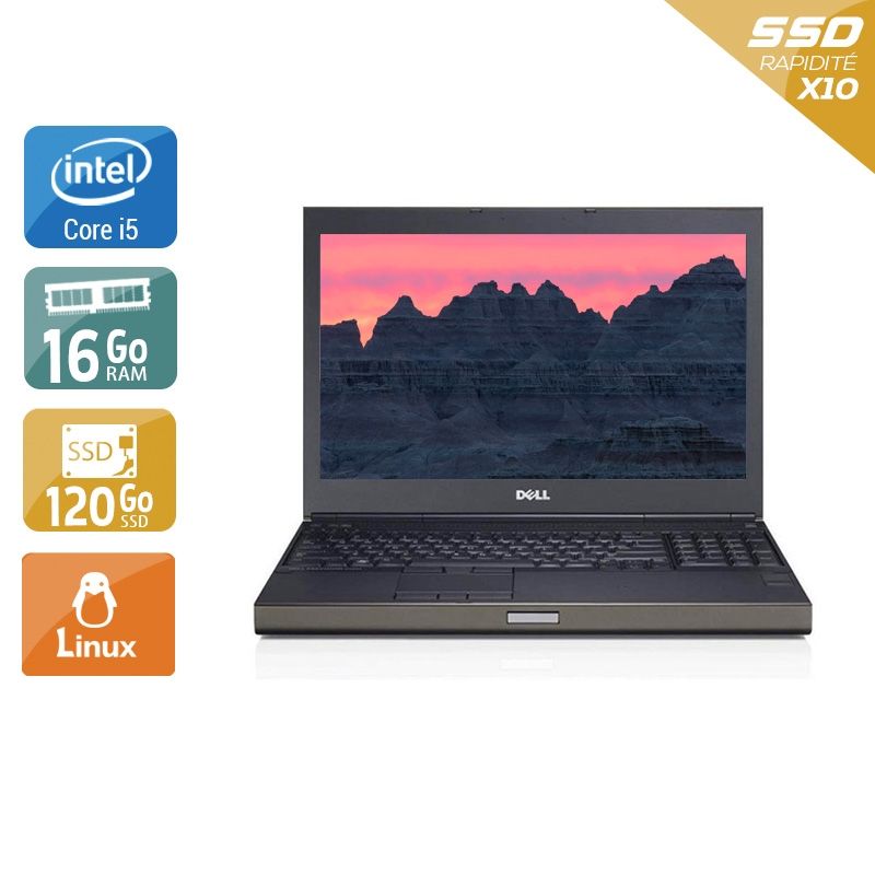 Dell Précision M4800 i5 16Go RAM 120Go SSD Linux