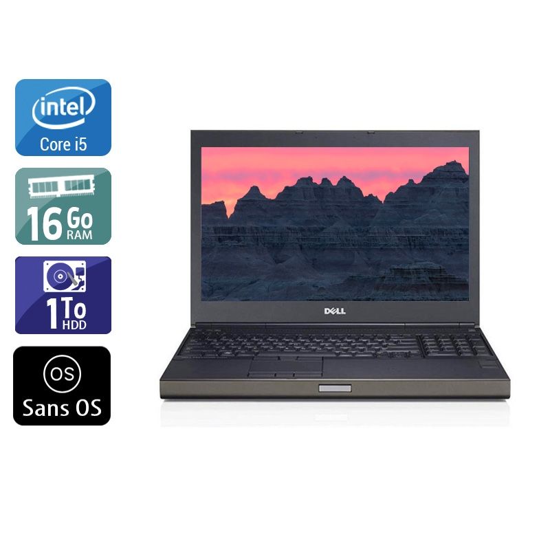 Dell Précision M4800 i5 16Go RAM 1To HDD Sans OS