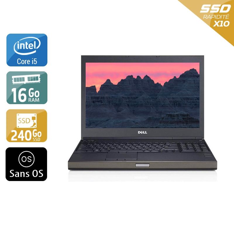 Dell Précision M4800 i5 16Go RAM 240Go SSD Sans OS