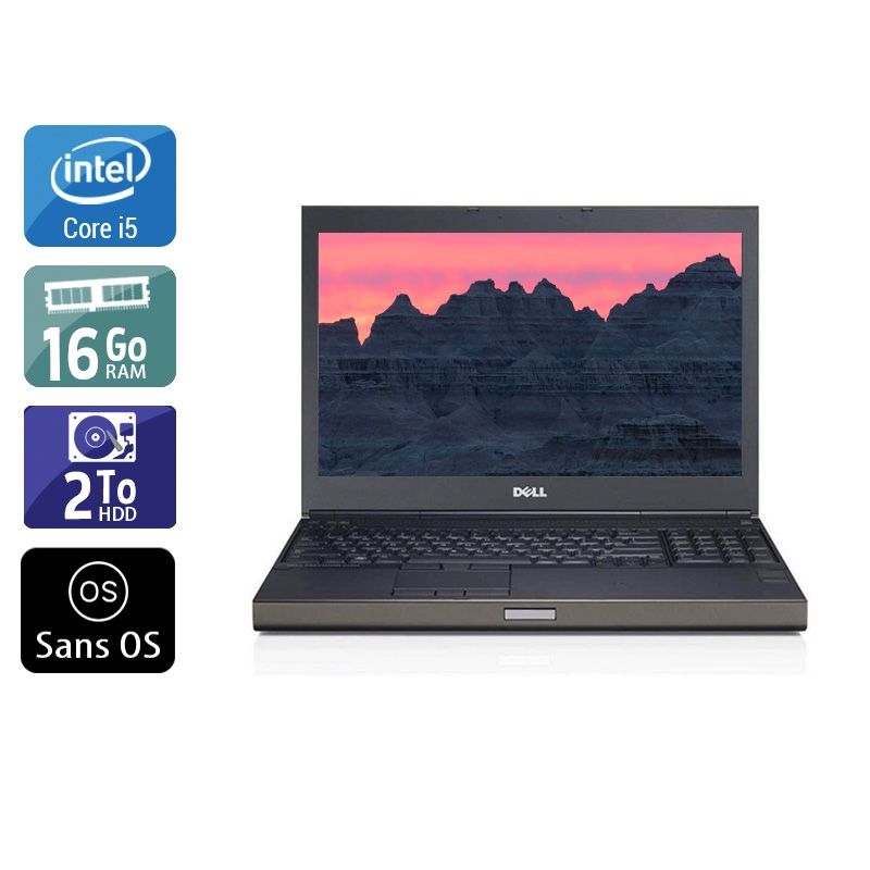 Dell Précision M4800 i5 16Go RAM 2To HDD Sans OS