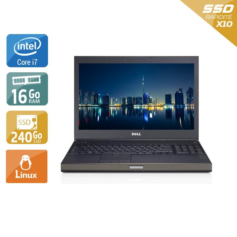 Dell Précision M4800 i7 16Go RAM 240Go SSD Linux