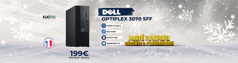 Dell Optiplex 3070 SFF i3 Gen 9 8Go RAM 240Go SSD Windows 10